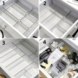 Clear Drawer Organizer Set