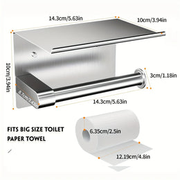 Toilet Paper Holder with Shelf