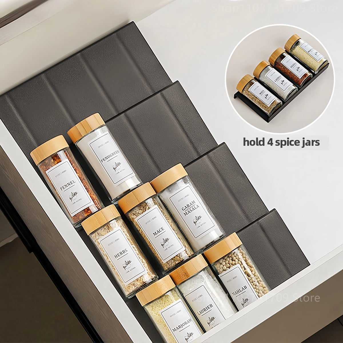 Kitchen Drawer Spice Organizer