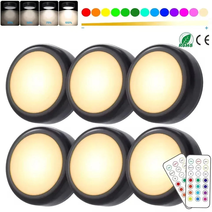 Wireless Closet Puck Lights with Remote